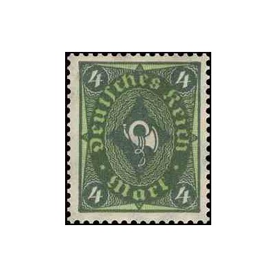 1 عدد تمبر از سری پستی - 4 مارک  - رایش آلمان 1921 با شارنیه