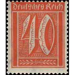 1 عدد تمبر از سری پستی - 40 فنیک  - رایش آلمان 1922 با شارنیه