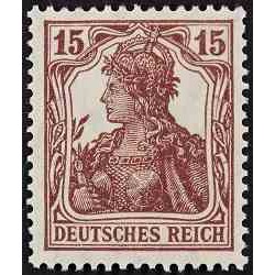 1 عدد تمبر از سری پستی - 15 فنیک - رایش آلمان 1920 با شارنیه