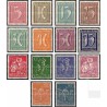14 عدد تمبر سری پستی - رایش آلمان 1922 قیمت 35 دلار - با شارنیه
