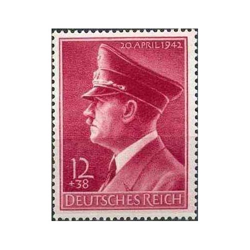 1 عدد تمبر 53مین سالگرد تولد هیتلر - رایش آلمان 1942 قیمت 17 دلار
