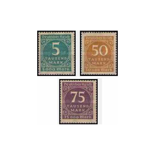 3 عدد تمبر سری پستی- رایش آلمان 1923