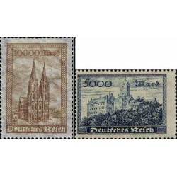 2 عدد تمبر کلیسای کلنر - رایش آلمان 1923