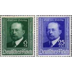 2 عدد تمبر 50مین سال کشف آنتی توکسین دیفتری توسط امیل آدولف فون برینگ  - رایش آلمان 1940 با شارنیه - قیمت 14.9 دلار