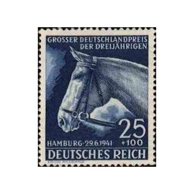 1 عدد تمبر دربی اسبدوانی هامبورگ - رایش آلمان 1941 قیمت 16 دلار