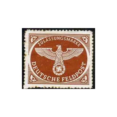1 عدد تمبر امانات پستی - سری پستی نظامی - رایش آلمان 1942 قهوه ای روشن