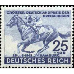 1 عدد تمبر دربی اسبدوانی هامبورگ - رایش آلمان 1942 قیمت 18 دلار
