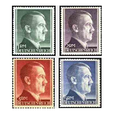 4 عدد تمبرهیتلر - سری پستی - رایش آلمان 1942 قیمت 21 دلار