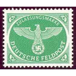 1 عدد تمبر عقاب نشسته - تمبر پست نظامی  - رایش آلمان 1944