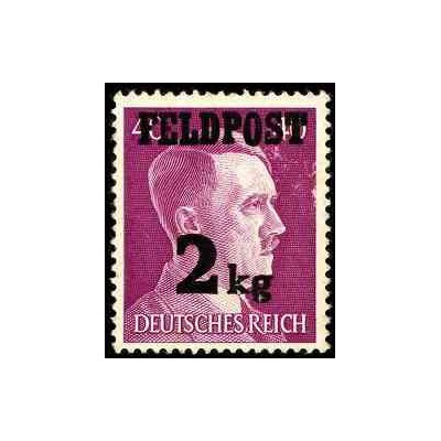 1 عدد تمبر آدولف هیتلر - صدر اعظم - تمبر پست نظامی  - رایش آلمان 1944