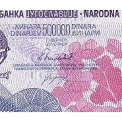 اسکناس 500000 دینار - یوگوسلاوی 1989 سفارشی