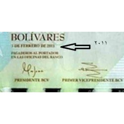 اسکناس 50 بولیوار - ونزوئلا 2011 تایخ 03.02.2011