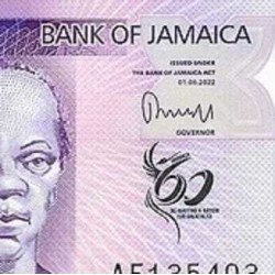 اسکناس پلیمر 500 دلار - جامائیکا 2022 سفارشی