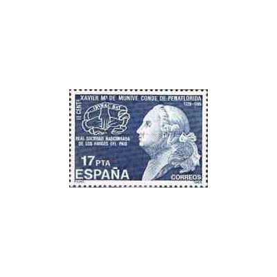 1 عدد تمبر یادبود خاویر ماریا - کنت پنافلوریدا - اسپانیا 1985