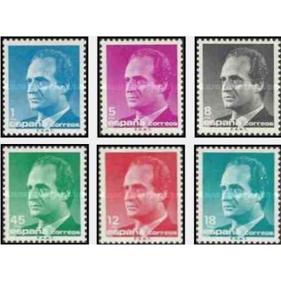 6 عدد تمبر سری پستی -  پادشاه خوان کارلوس اول - اسپانیا 1985