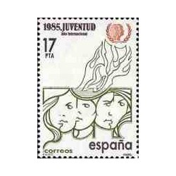 1 عدد تمبر سال بین المللی جوانان - اسپانیا 1985