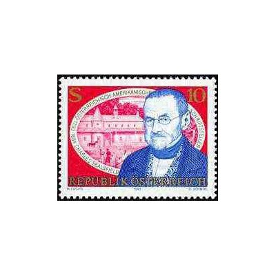 1 عدد تمبر یادبود کارلز سیلزفیلد - نویسنده - اتریش 1993