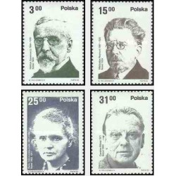 4 عدد تمبر برندگان لهستانی جایزه نوبل - ماری کوری ... - لهستان 1982