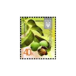 1 عدد تمبر سری پستی گیاهان و درختان - اوکراین 2012