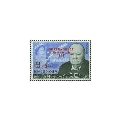 1 عدد تمبر یادبود وینستون چرچیل سورشارژ - زئیر - رودزیا 1966 قیمت 12.7 دلار