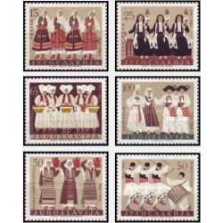 6 عدد تمبر لباسهای محلی - یوگوسلاوی 1961