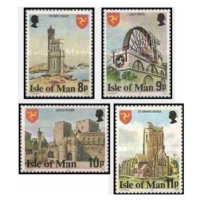 4 عدد تمبر بناها - مناظر - جزیره من 1978