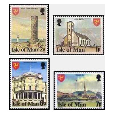 4 عدد تمبر بناها - مناظر - جزیره من 1978