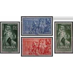 4 عدد تمبر روز تمبر - اسپانیا - فرناندو پو 1964