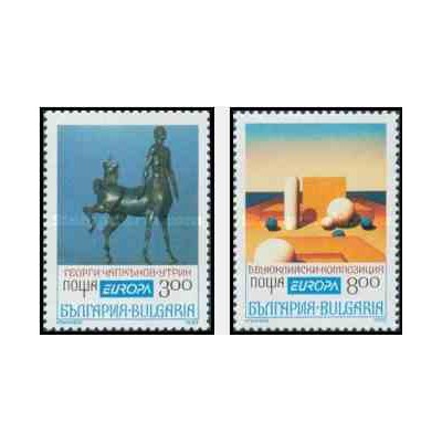 2 عدد تمبر مشترک اروپا - Europa Cept هنر معاصر - بلغارستان 1993