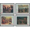 4 عدد تمبر تابلو نقاشی - تاریخ بلغار - بلغارستان 1992