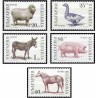 5 عدد تمبر حیوانات اهلی - بلغارستان 1991