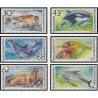 6 عدد تمبر پستانداران دریائی - بلغارستان 1991