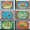 6 عدد تمبر جانداران ماقبل تاریخ - دایناسورها - بلغارستان 1990