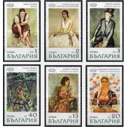 6 عدد تمبر تابلو نقاشی - بلغارستان 1971