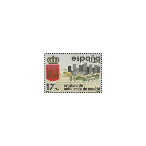 1 عدد تمبر اساسنامه استقلال مادرید - اسپانیا 1984