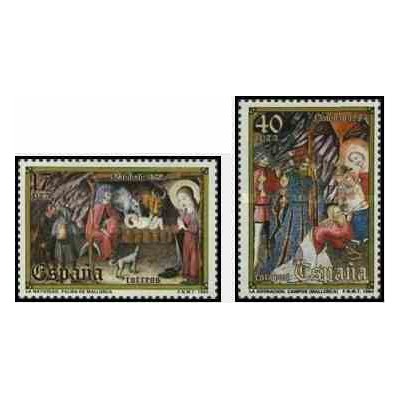 2 عدد تمبر کریستمس - اسپانیا 1984
