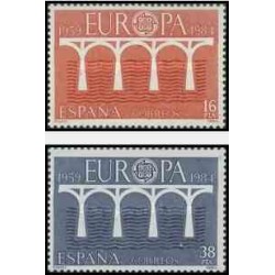2 عدد تمبر مشترک اروپا - Europa Cept - کنفرانس مدیران پست و ارتباطات اروپا - اسپانیا 1984