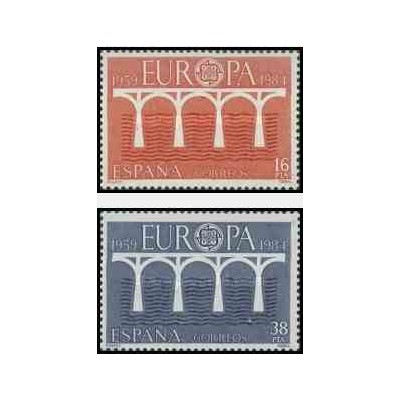 2 عدد تمبر مشترک اروپا - Europa Cept - کنفرانس مدیران پست و ارتباطات اروپا - اسپانیا 1984