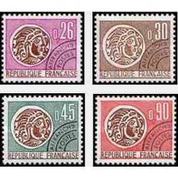 4 عدد تمبر سکه های سلتیک - فرانسه 1971