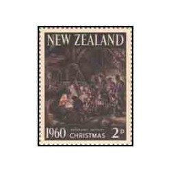 1 عدد تمبر کریسمس - نیوزلند 1960