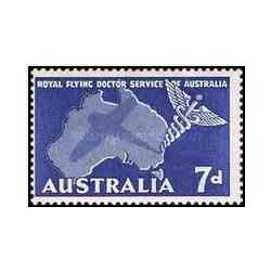 1 عدد تمبر خدمات پزشکی پروازهای مجلل - استرالیا 1957