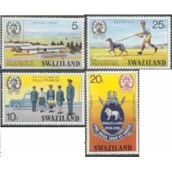 4 عدد تمبر مدرسه پلیس - سوایزلند 1977