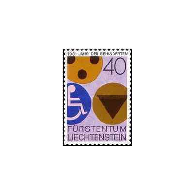 1 عدد تمبر سال بین المللی معلولین - لیختنشتاین 1981   