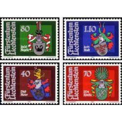 4 عدد تمبر نشان های ملی - لیختنشتاین 1981   