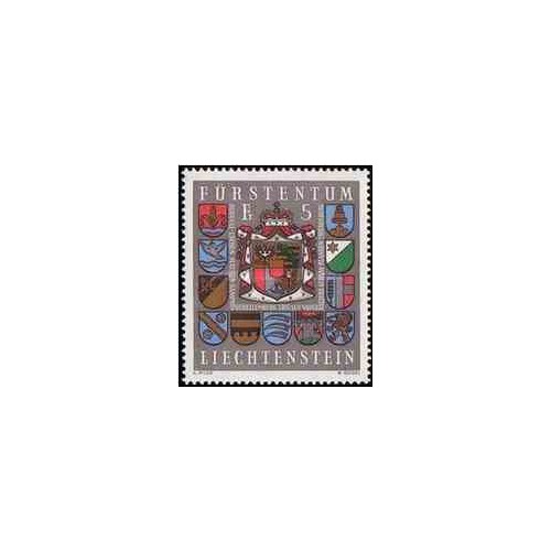 1 عدد تمبر نشان های ملی - لیختنشتاین 1973   