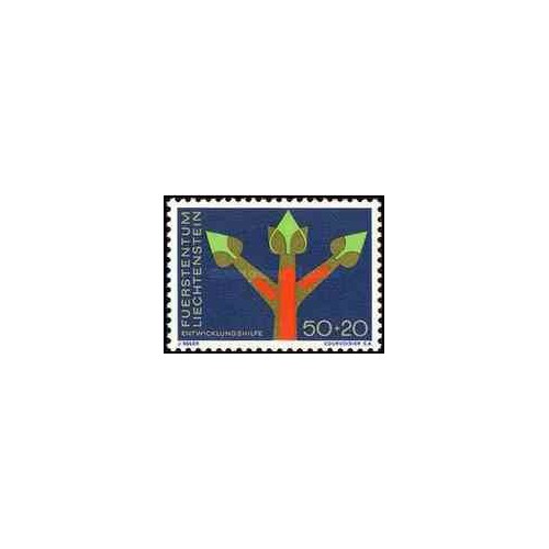 1 عدد تمبر کمک خارجی - لیختنشتاین 1967