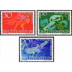 3 عدد تمبر داستانهای دنباله دار - قصه های پریان - لیختنشتاین 1967