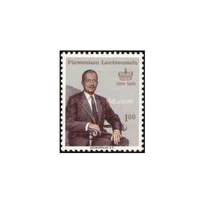 1 عدد تمبر 60مین سالگرد تولد شاهزاده فرانتس ژوزف دوم ، 1906 - 1989 - لیختنشتاین 1966    