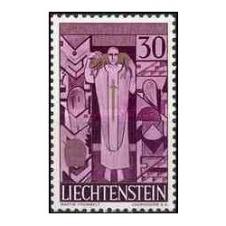 1 عدد تمبر مرگ پاپ پیوس دوازدهم - لیختنشتاین 1959 