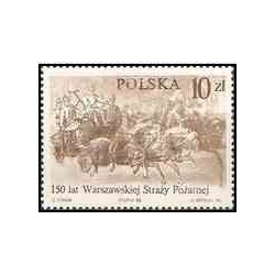 1 عدد تمبر 150مین سالگرد آتش نشانی ورشو - لهستان 1986